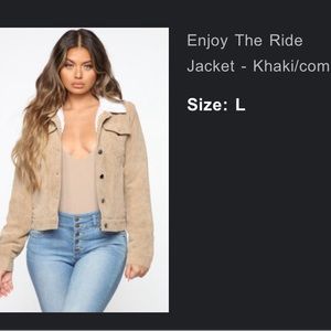 Fashion nova enjoy the ride corduroy Sherpa lined jacket
